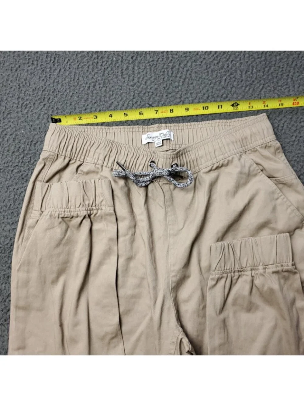 Sovereign Code Berman Pants Mens 28 x26 Joggers Khaki Chino Tan Drawstring